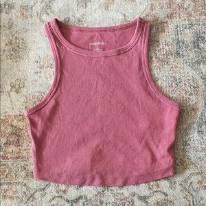 Wild Fable Dusty Pink Ribbed Crop Top